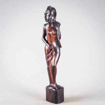 badende Balinese vrouw - 49 cm - Bali Indonesië (Zonder, Antiek en Kunst