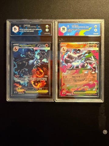 Pokémon - 2 Graded card - Mega Charizard X 125 , Mega, Nieuw