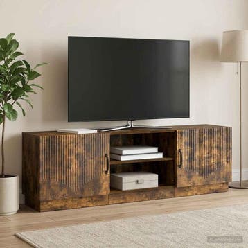 vidaXL TV-kast Gerookt eiken 150 x 31 x 47 cm Bewerkt hout, Minder dan 50 cm, Verzenden, Nieuw, Minder dan 100 cm