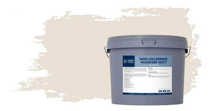 Wixx Isolerende Muurverf Matt RAL 9001 | Crèmewit 2.5L, Doe-het-zelf en Verbouw, Verf, Beits en Lak, Verf, Wit, Nieuw, Minder dan 5 liter