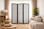 Japans Kamerscherm Zwart 3-Delig – 180x132 cm | Shoji Roomdi, Verzenden, Nieuw