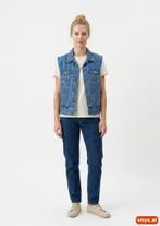 Vintage Spijkervesten Dames maat S Blauw Vintage, Kleding | Dames, Truien en Vesten, Ophalen of Verzenden, Nieuw