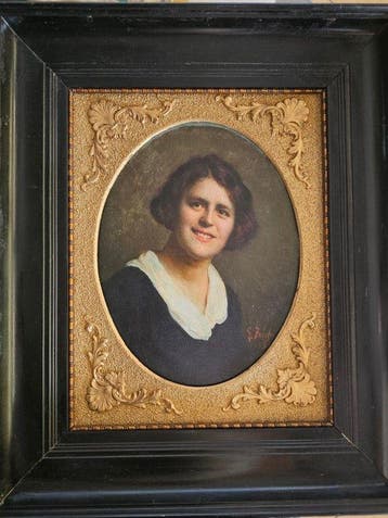 Guglielmo Zocchi (1874-1932) - Ritratto di ragazza