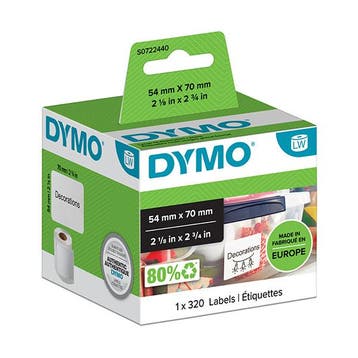 Dymo S0722440 / 99015 grote multifunctionele etiketten, Verzenden, Nieuw, Dymo