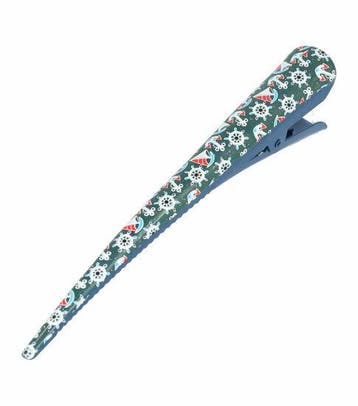 Haarspeld Duckklem 13cm – Basic – Maritiemprint – Metaal –, Nieuw