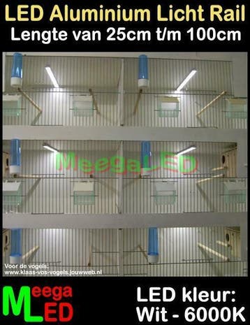 LED verlichting met NL502 voor Kweekkooi Broedkooi Vogelkooi, Ophalen of Verzenden, Nieuw, Aluminium, Broedkooi of Kweekkooi