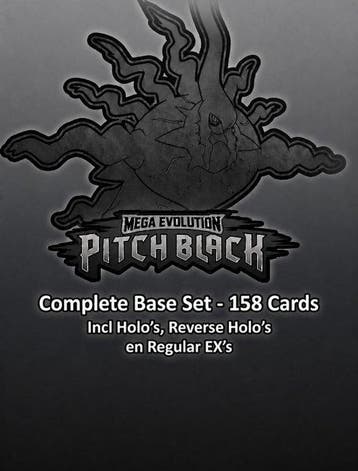 Complete set Pokémon Pitch Black Base Set – 158 Cards, Nieuw
