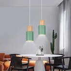 17 Modellen Groene Scandinavische Hanglamp, Aluminium, Hout, Verzenden, Nieuw, Hout