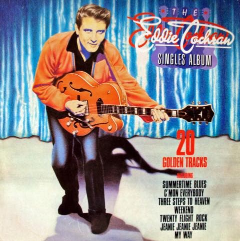 LP gebruikt - Eddie Cochran - The Eddie Cochran Singles A..., Cd's en Dvd's, Vinyl | Rock, Zo goed als nieuw, Verzenden