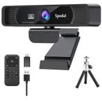 4K Webcam met Microfoon, 120° Groothoek en Afstandsbediening, Computers en Software, Webcams, Verzenden, Nieuw
