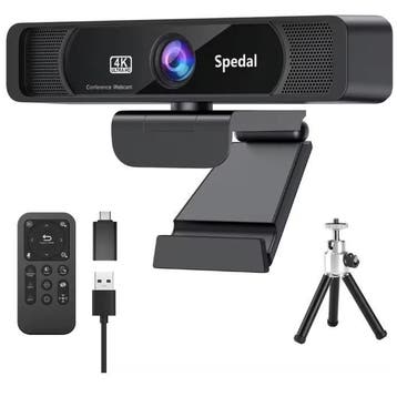 4K Webcam met Microfoon, 120° Groothoek en Afstandsbediening, Computers en Software, Verzenden, Nieuw