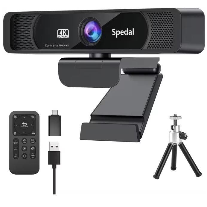 4K Webcam met Microfoon, 120° Groothoek en Afstandsbediening, Computers en Software, Webcams, Nieuw, Verzenden