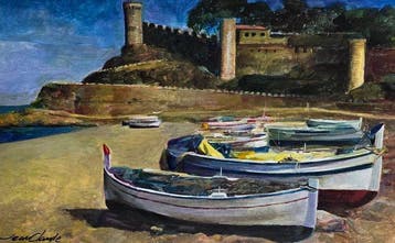 Jean Claude (1942) - Bateaux sous la forteresse