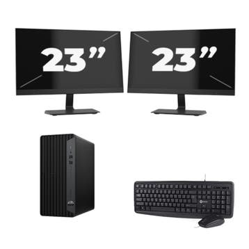 HP ProDesk 600 G6  -   i7-10e  - 8GB  - 256GB  + 2x 23 inch, Verzenden, Refurbished, HP, SSD