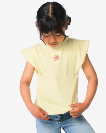 HEMA Kinder T-shirt lichtgeel, Verzenden, Nieuw