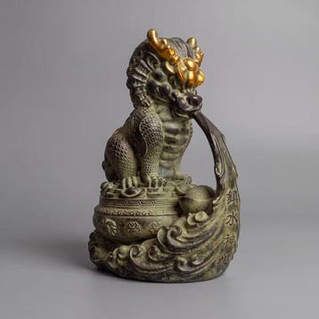 Bijzonder Sculptuur van een draak - Brons - Azië (Zonder