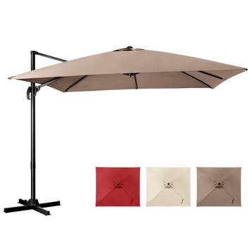 2dekans | Coast Zweefparasol - Kantelbaar - 300 x 300 x 273, Ophalen of Verzenden, Zo goed als nieuw