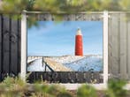 NR 1329: Tuinposter vuurtoren winter 120x180cm, Nieuw
