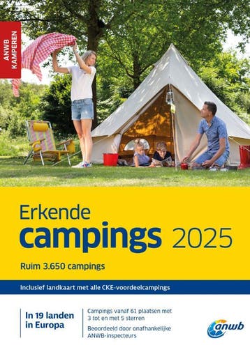 Erkende Campings 2025 / ANWB Campinggids 9789018054038, Verzenden, Zo goed als nieuw