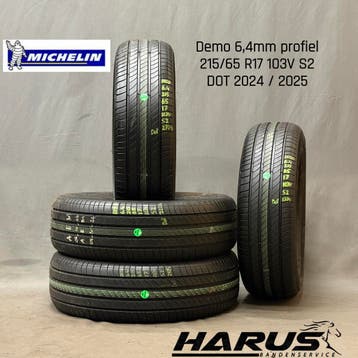 215/65/17 103V S2 Michelin zomerbanden demo 6,4mm profiel 4X, Auto-onderdelen, 17 inch, Ophalen of Verzenden, Band(en), Personenwagen