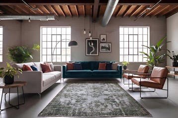 Grijs vintage - Vloerkleed - 280 cm - 160 cm - met, Nieuw