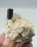 Zwarte toermalijn in combinatie met kwarts Exemplaar -, Verzamelen