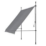 Klem zonwering luifel uitschuifbaar grijs medium 350x120 cm, Tuin en Terras, Zonneschermen, Verzenden, Nieuw