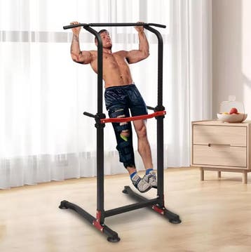 Power Tower Dip Station –Pull Up Bar en Fitnessstation Thuis, Verzenden, Nieuw
