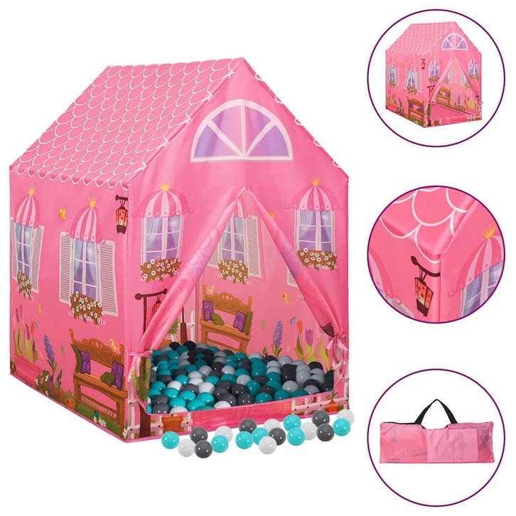 vidaXL Kinderspeeltent met 250 ballen 69x94x104 cm roze, Kinderen en Baby's, Speelgoed | Speeltenten, Nieuw, Verzenden