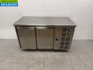RVS Tecnodom Koelwerkbank 2 Deuren 142 cm 230V Horeca, Ophalen of Verzenden, Gebruikt
