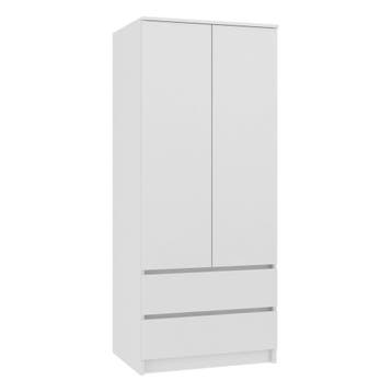 Kledingkast wit 90 cm met legplanken en roedestang Wit, Verzenden, Nieuw, 50 tot 100 cm, 150 tot 200 cm
