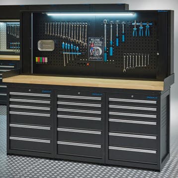Datona Werkbank PRO 200 cm - eiken - 18 lades en afsluitbare, Ophalen of Verzenden, Nieuw