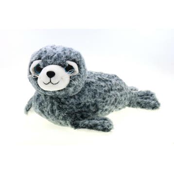 Creation zeehond knuffel - pluche - grijs/wit - 30 cm, Verzenden, Nieuw