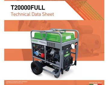 Energy T20000FULL generator aggregaat benzine 20kVA 16kW, Nieuw, 10 tot 30 kVA, Benzine, Elektrisch startend