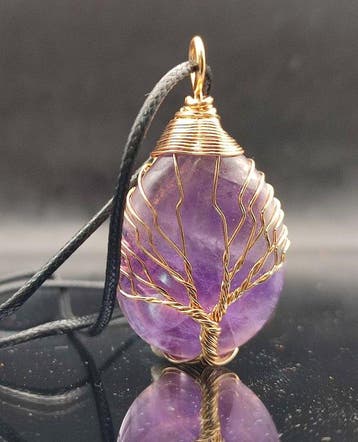 Geen reserveprijs Prachtige amethistketting Gratis