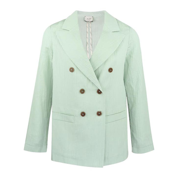 Alysi • lichtgroene blazer • 34 (IT40), Kleding | Dames, Truien en Vesten, Groen, Nieuw, Maat 34 (XS) of kleiner, Verzenden