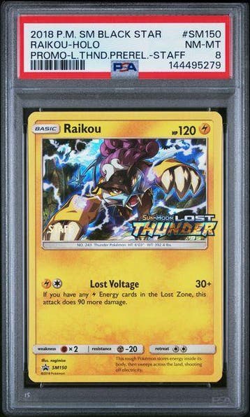 Staff Raikou (SM 150) PSA 8, Ophalen of Verzenden, Nieuw
