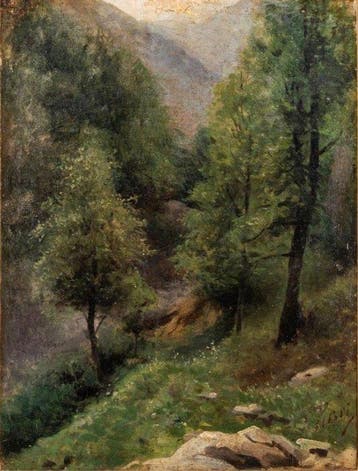 Filiberto Petiti (1845–1924) - Bosco di montagna, Antiek en Kunst