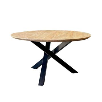 Stel uw ronde tafel met verjongde rand samen -  140 cmTafels, Huis en Inrichting, Tafels | Eettafels, Ophalen of Verzenden, Nieuw