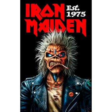 Iron Maiden Est 1975 - Textiel Poster officiële merchandise, Verzamelen, Ophalen of Verzenden, Nieuw, Poster, Artwork of Schilderij