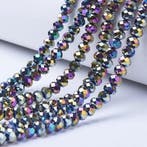 1 x Streng glaskralen facet rondelle briolette kristal 8..., Hobby en Vrije tijd, Kralen en Sieraden maken, Ophalen of Verzenden