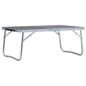 vidaXL Campingtafel inklapbaar 60x40 cm aluminium grijs, Verzenden, Nieuw