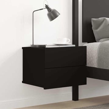 vidaXL Nachtkastje 40x30x30 cm bewerkt hout zwart, Minder dan 45 cm, Verzenden, Nieuw, Minder dan 55 cm