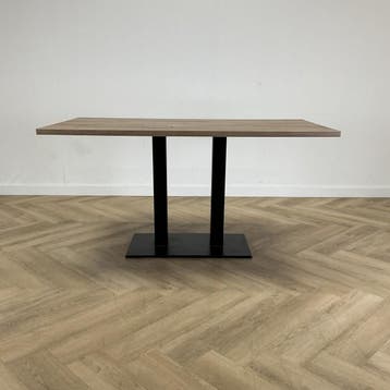Vervoort kantinetafel 150x80 cm,  eiken - zwart, Ophalen of Verzenden, Gebruikt, Bureau