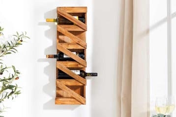 Massief wijnrek MAKASSAR 80 cm gerecycled teakhout voor 5, Ophalen of Verzenden, Nieuw