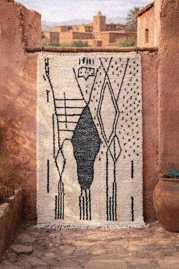 Karpet - Handgemaakt Berbertapijt uit Beni Ouarain met, Nieuw