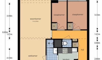 Te Huur 3 Kamer Appartement Judith Leysterstraat In Alkmaar, Alkmaar, Direct bij eigenaar, Noord-Holland, Appartement