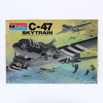 Monogram 1:48 - Modelvliegtuig - C-47 SKYTRAIN WW II D-Day, Nieuw