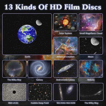 Galaxy Projector Sterrenhemel Nachtlampje met 13 HD Film Dis, Verzenden, Nieuw