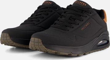 Skechers Uno - Suited On Air Heren Sneakers - Zwart - Maat 4, Verzenden, Nieuw